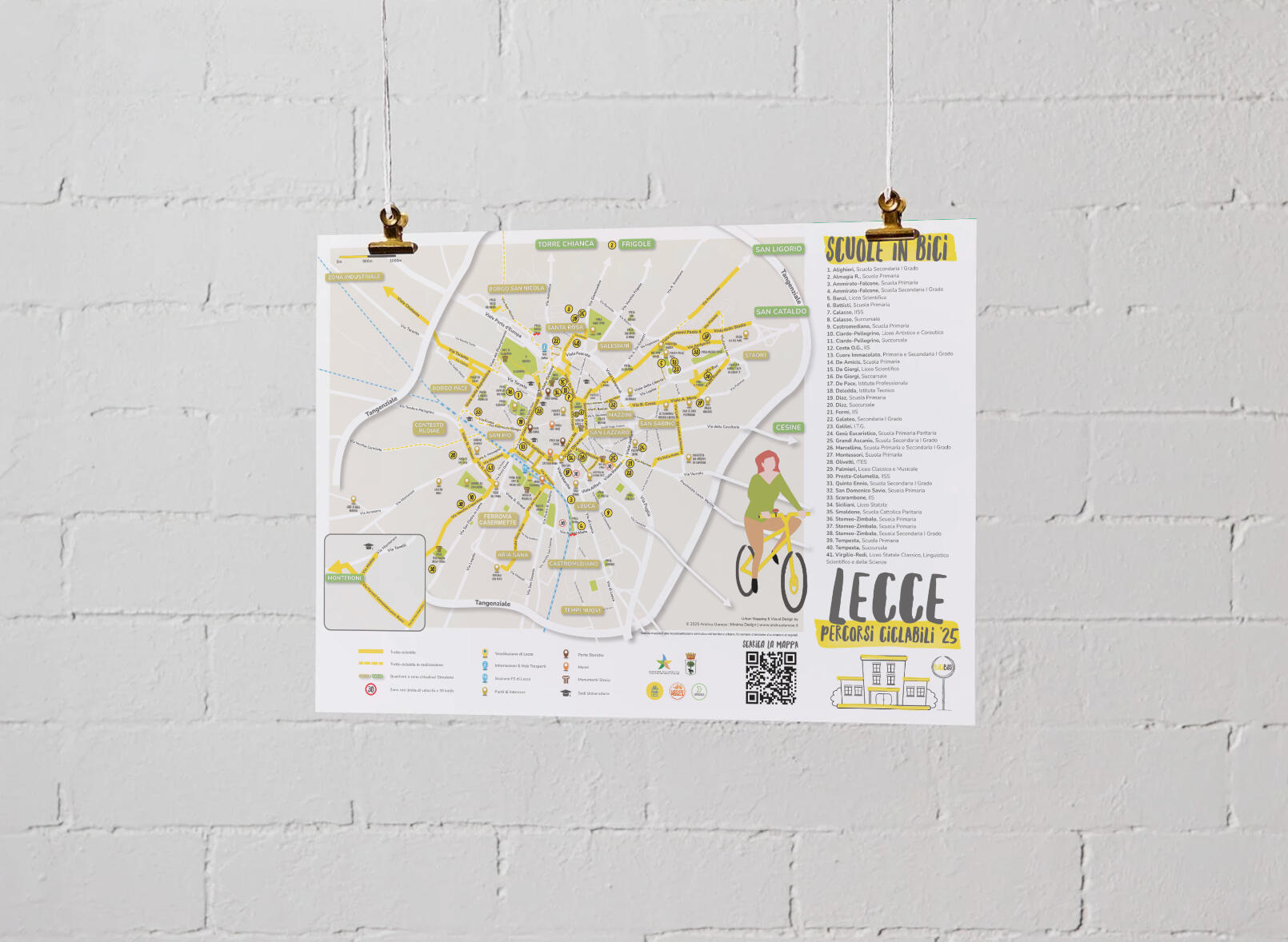 Mappa dei percorsi ciclabili scolastici – Lecce 2025 Mappa piste ciclabili a Lecce